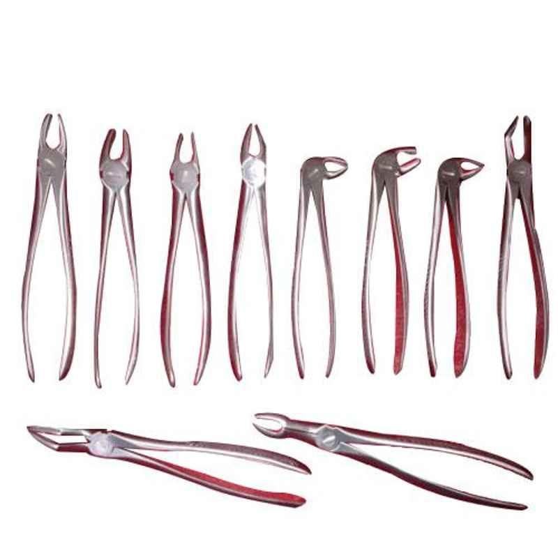Pyrax 10 Pcs Stainless Steel Extraction Forcep Kit