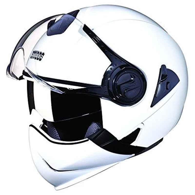 Studds Downtown White Full Face Helmet, Size: L