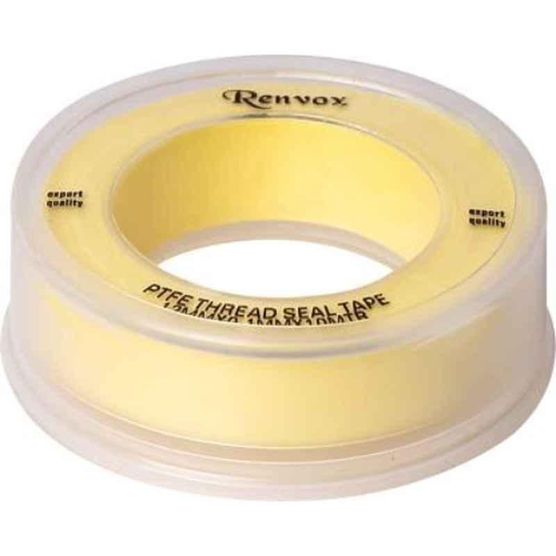 Renvox Single Sided PTFE Thread Seal Teflon Tape for Plumbing Pipe Fittings