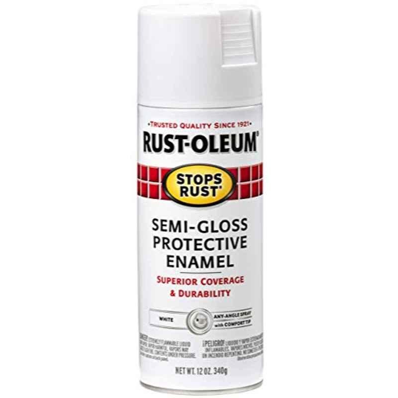 Rust-Oleum Stops Rust 12 Oz White 7797830 Semi Glossy Spray Paint