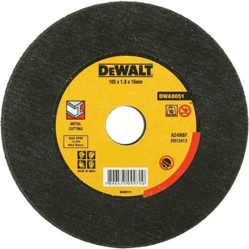 Dewalt Metric 105x1.8x16mm Metal Cutting Wheel, DWA8051-IN