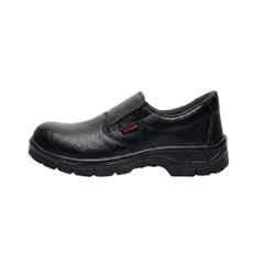 Hind Pro Titan Alabama Print Leather PU Steel Toe Black Safety Shoe for Men, Size: 10