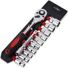 Okasta 12 Pcs 1/2inch Chrome Vanadium Steel Rachet Wrench Hex Socket Set