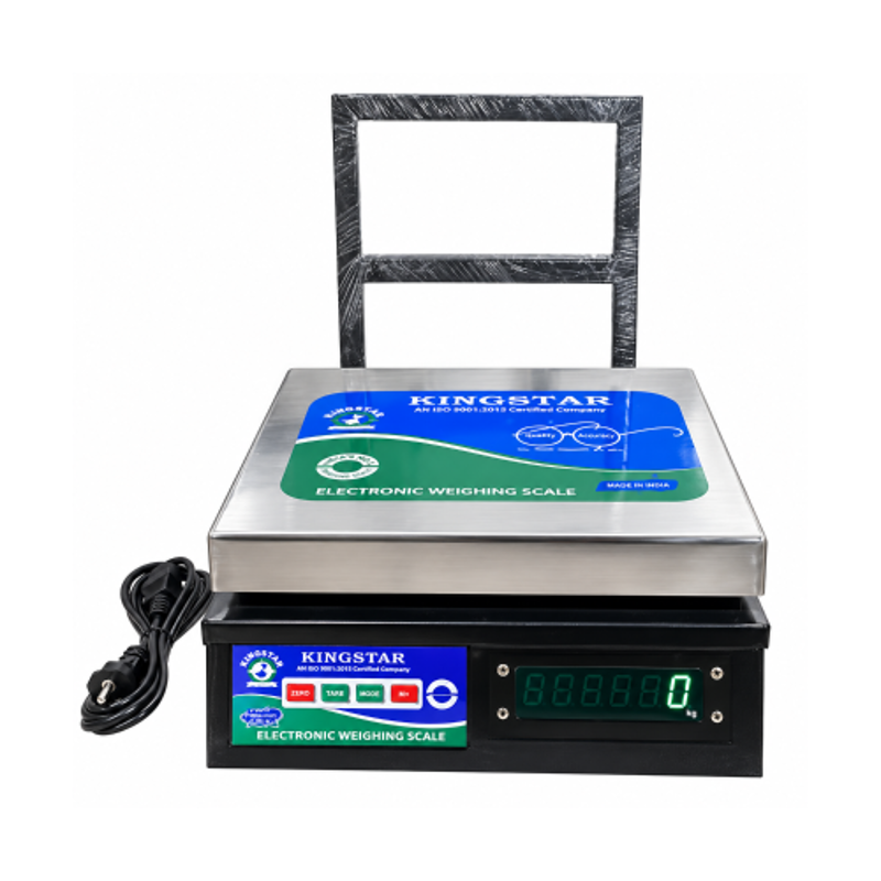 Kingstar 50kg Stainless Steel Bright Green LED Backlit Display Weighing Scale
