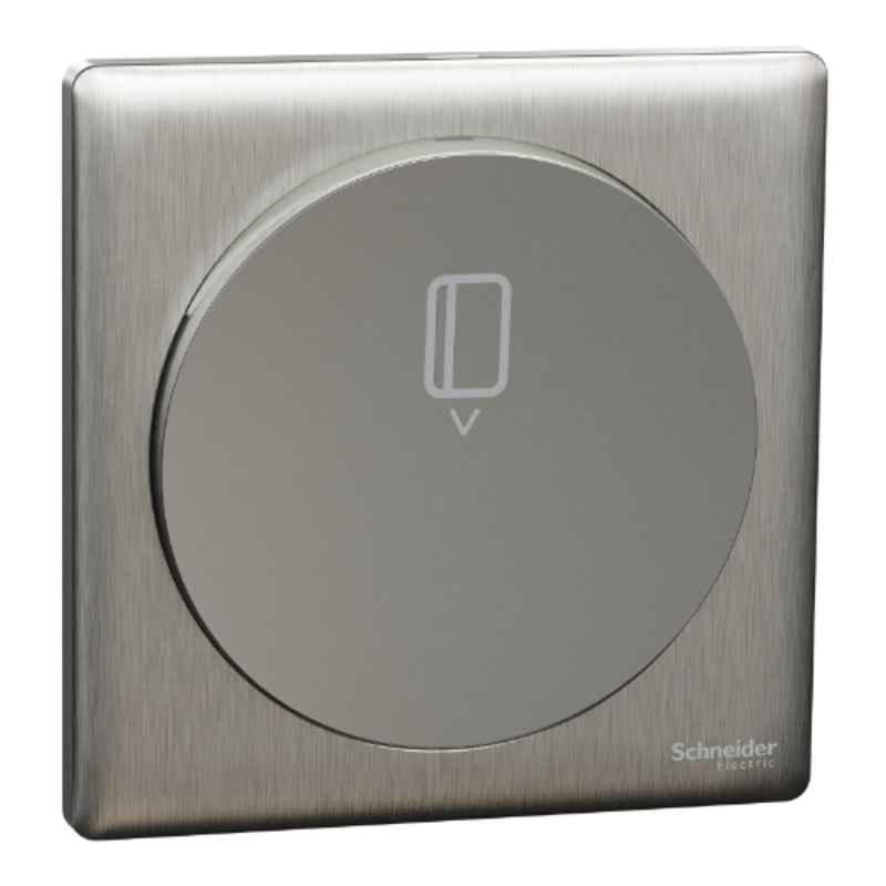 Schneider Electric Unica X 14A 250V Stainless Steel Electronic Keycard Switch, NUX31EKT_SS
