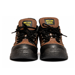 Darit ES-4-7 Leather Steel Toe Brown Work Safety Shoes, Size: 7
