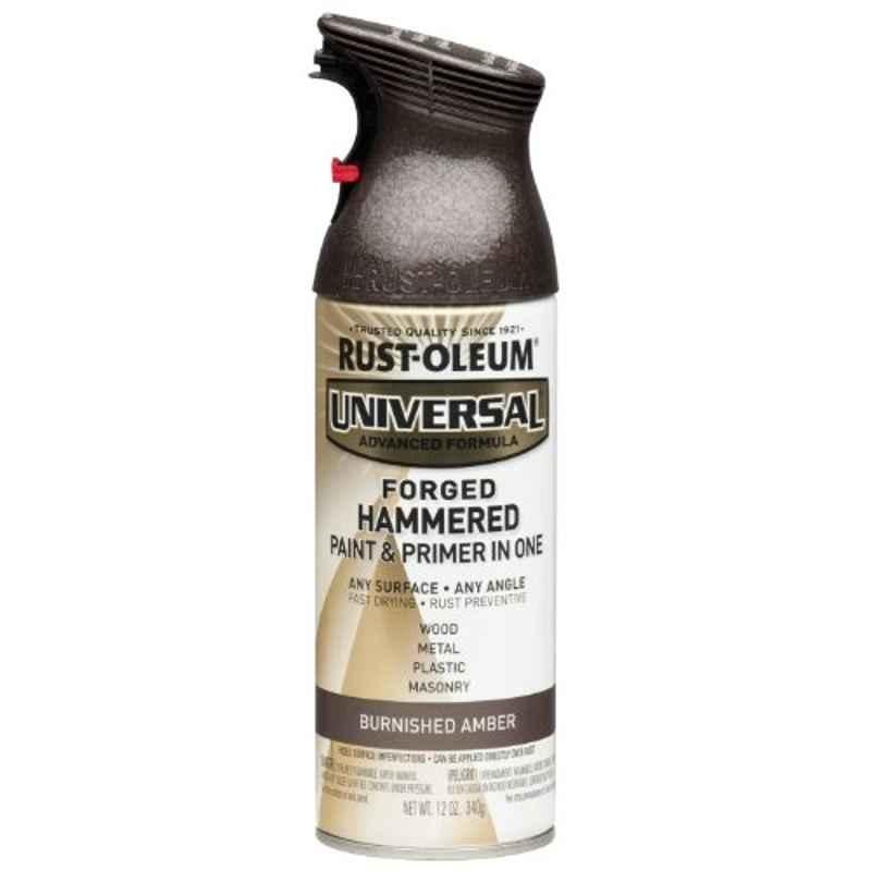Rust-Oleum Universal 12oz Burnished Amber 271480 Premium Forged Hammered Spray Paint
