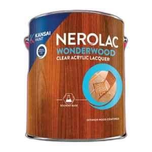 Nerolac Wonderwood 1 Litre Clear Acrylic Lacquer Wood Coating with FastDrying, Scratch & Stain Resistant