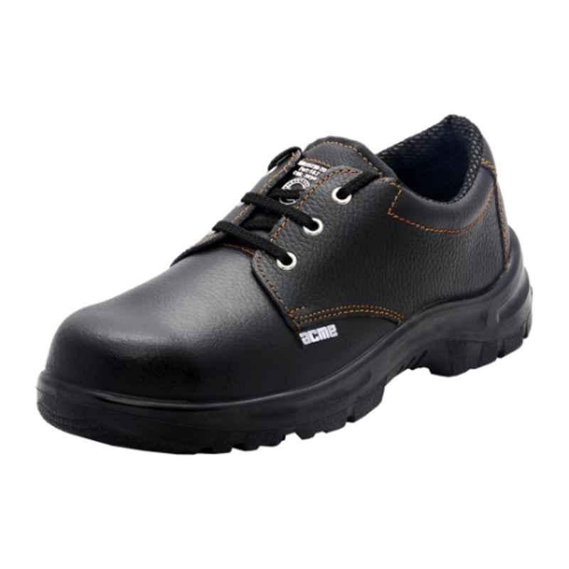 Acme Gravity Steel Toe Black Work Safety Shoes, Size: 8