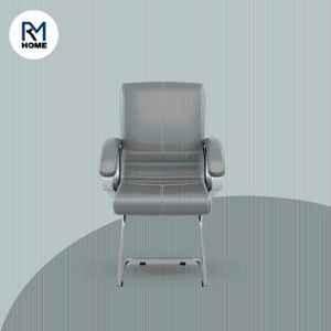 RM HOME Deluxe Leather Medium Back Grey Executive Chair