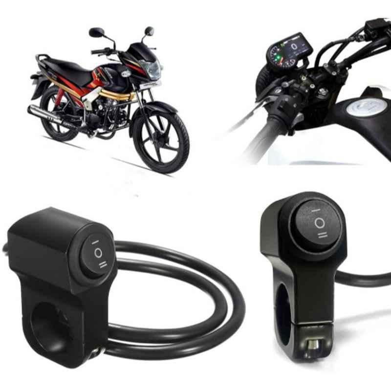 Auto Pearl 12V Aluminium Alloy Black Motorcycle Handlebar Headlight Switch for Centuro Rockstar