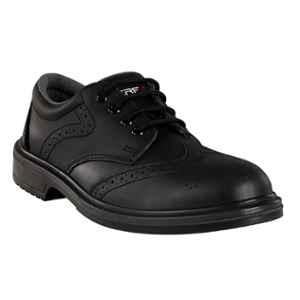 Perf PB69 Buff Breathable Leather Steel Toe Black Safety Shoes, Size: 11