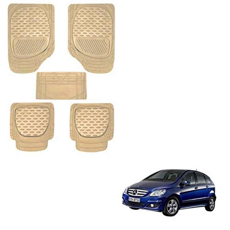 Kozdiko 6255 5 Pcs Rubber & PVC Beige Car Foot Mat Set for Mercedes Benz CLA-Class