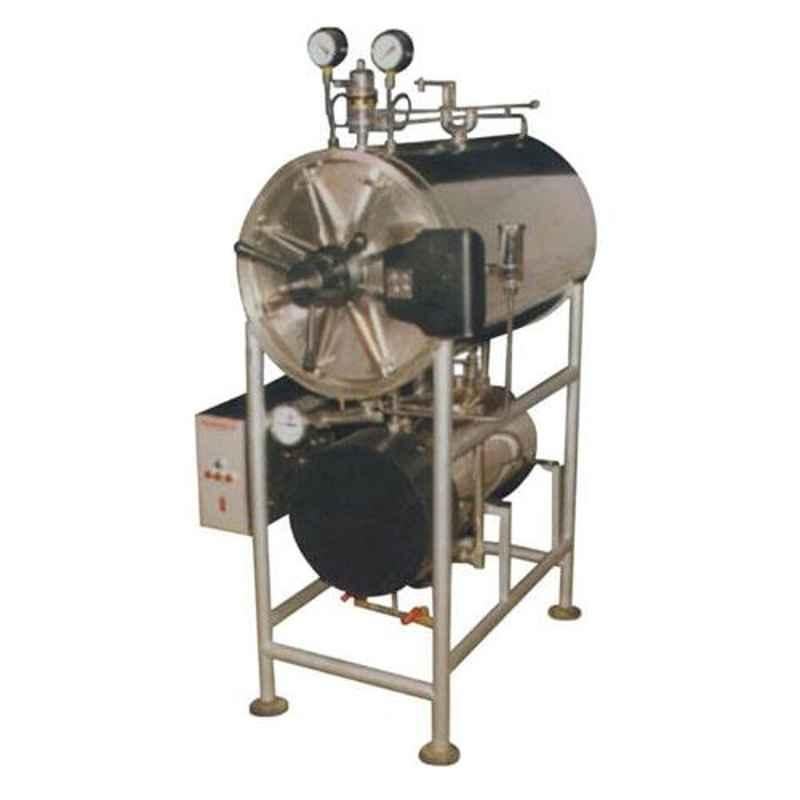 U-Tech 400mm 9kV Stainless Steel Triple Wall Cylindrical Horizontal Autoclave, SSI-103