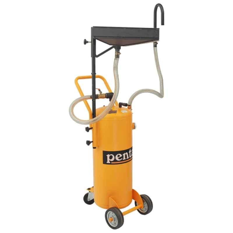 Penta 50L MS Fabricated Drum Powder Coated Waste Oil Collector Pressure Evacuation System with Height Adjustable Rectangular Collection Tray, E 9B