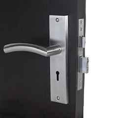 Handle Waala MG1105 8 inch Stainless Steel Silver Ky Plate Mortise Door Lock Set
