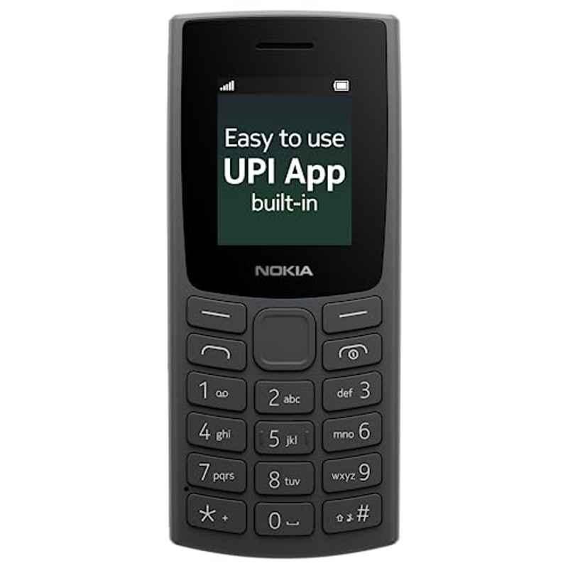 Nokia 105 1.8 inch Charcoal Single Sim All New Keypad Feature Phone with Built-in UPI Payments, SS_1575
