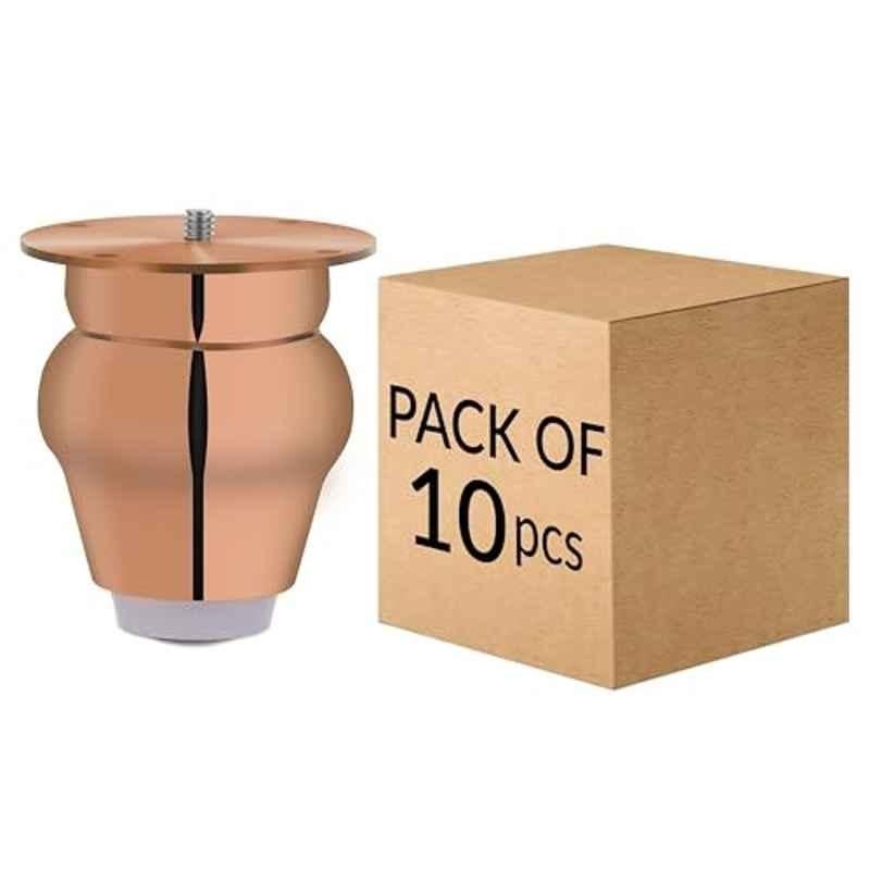 Plantex Heavy Duty Stainless Steel 3 inch Sofa Leg/Bed Furniture Leg Pair for Home/Furniture Legs for Table/Support Legs/Sofa Furniture Leg Rose Gold Set of 10 Pcs