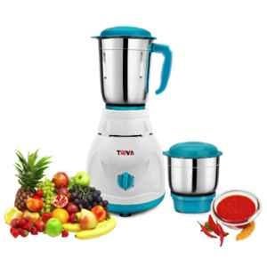 Triva Remix Pro750 500W Stainless Steel Sky Blue Copper Armature Motor Mixer Grinder with 2 Jars, TRVMIXI061