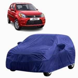 Aarex Auto Polyester Blue 100% Waterproof Car Body Cover with Mirror Pocket & Full Bottom Elastic for Maruti Suzuki Alto, AL-Blue