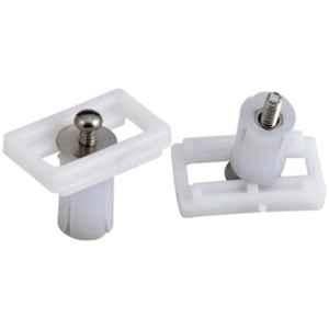 Elegant Casa 40x25mm White Toilet Seat Cover Screw Hinges