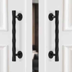Plantex 8 inch Heavy-Duty Door Handle for Main Door/Stainless Steel Pull Push Main Door Handle/3 Years Warranty Pack of 2 (S-140, Black)