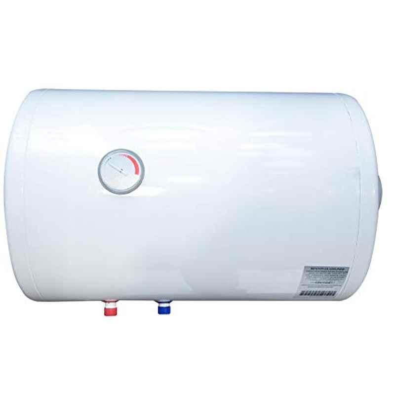 Rexton 50L White Horizontal Water Heater, RXT-GL-50H