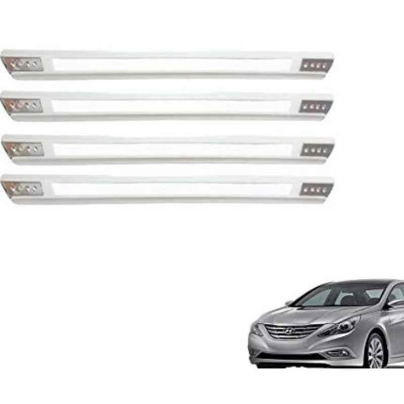 Kozdiko 4 Pcs Designer White Dotted Bumper Protector Set for Hyundai Sonata