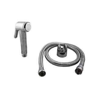 Elegant Casa ABS Health Faucet with Wall Hook & 1.5m Stainless Steel Braided Rubber Hose Pipe, Jaquar 1807