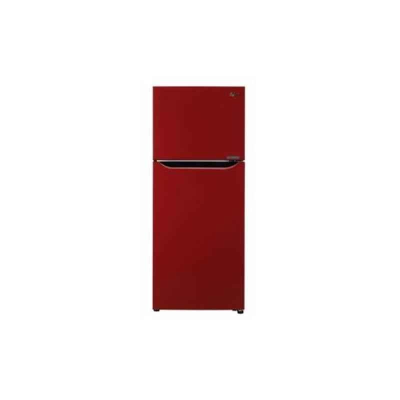 LG 260L 2 Star Peppy Red Frost Free Smart Inverter Refrigerator, GL-N292KPRR