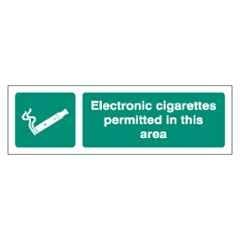 SUNSIGNS 300x100mm Vinyl & ACP Sheet Electronic Cigarettes Permitted in this area Signage, SS0241VNLM3HPIFAG