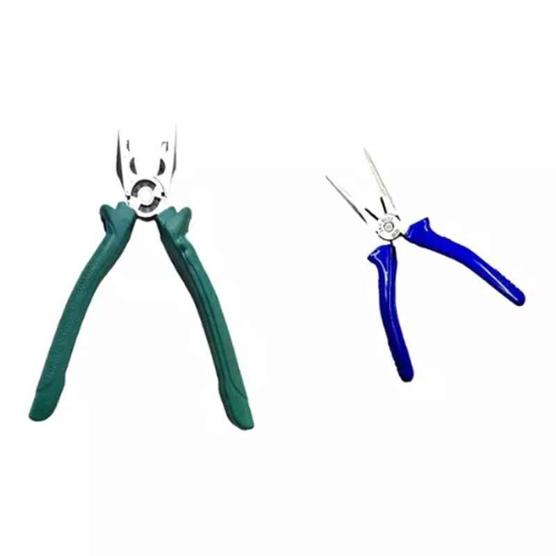 Sky Blue 2 Pcs 7.8 inch Lineman Plier Combo, SBE_PLIER_COMBO_MOD_01452