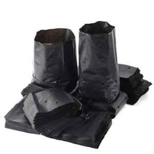 Go Garden 15x16 inch Polyethylene Black UV Protected Poly Grow Nursery Plant Bag (Pack of 25)