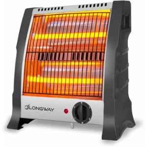 Longway Blaze 800W Metal Grey Quartz Room Heater (Pack of 3)