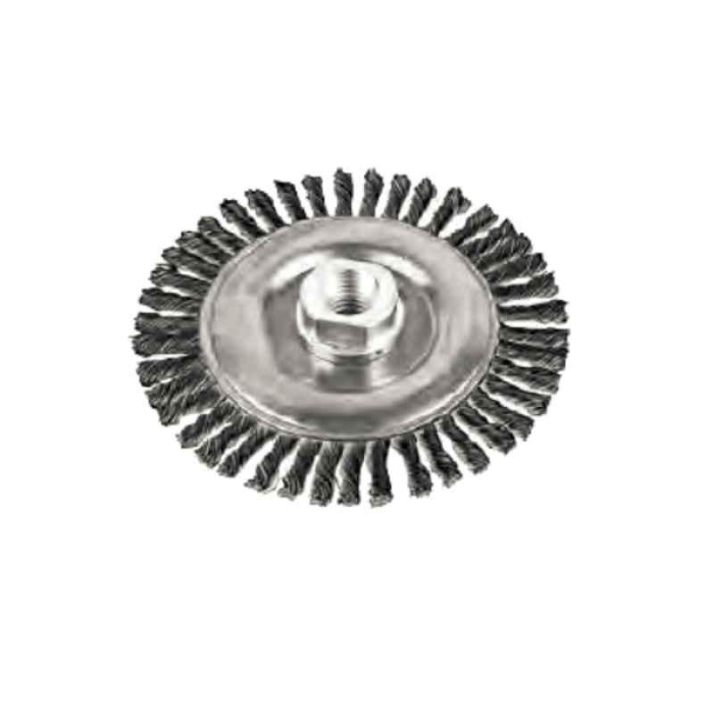 Orkon SWWBN 22.2mm M10 Carbon Steel Standard Nut Type Stringer Wheel Wire Brush, 56WWB-STR-100CS