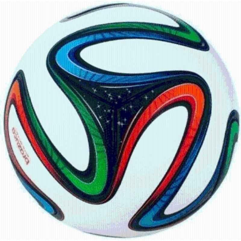 Yashu Brazuca PVC Standard Multicolour Football, Size: 5