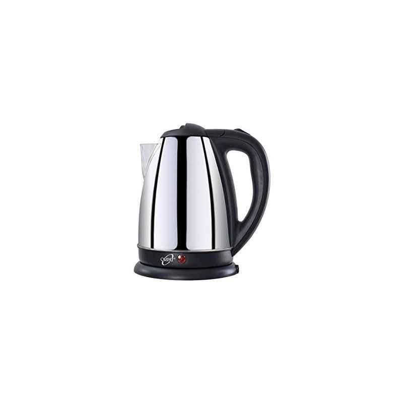 Orpat 1.8L Black & Silver Electric Kettle, OEK-8197, 1600W