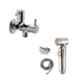 ZAP ZX1034 Health Faucet with Stainless Steel Tube, Wall Hook & Turbo Two In 1 Angle Valve Combo
