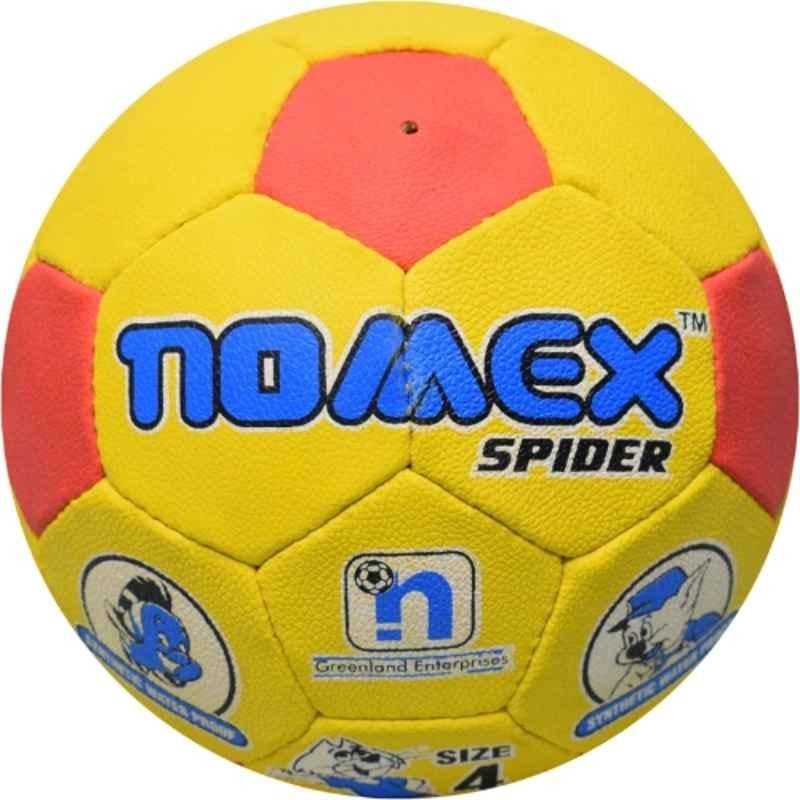Nomex Spider Rubber Assorted Colour Football, Size: 4