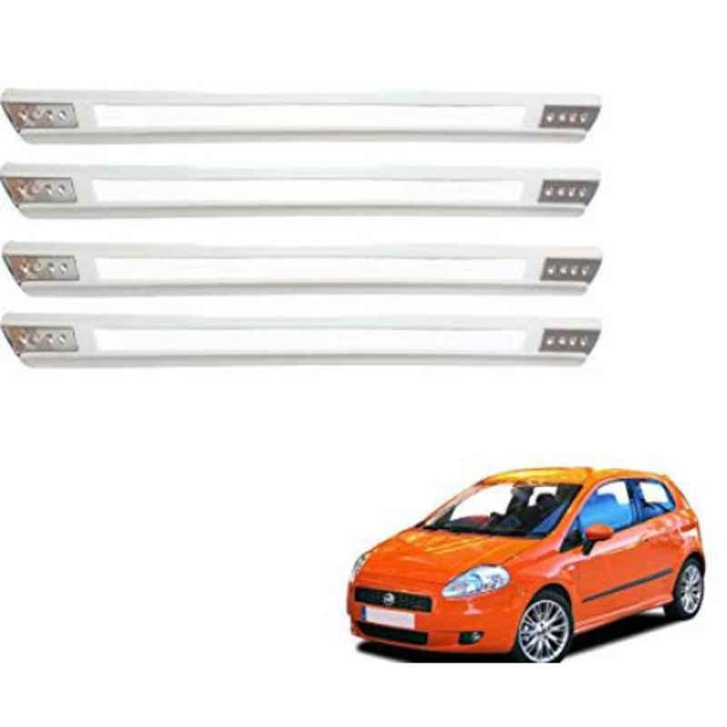 Kozdiko 4 Pcs Designer White Dotted Bumper Protector Set for Fiat Grand Punto