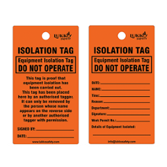 Lukko Safety Do Not Operate Isolation Tag, LS-T65