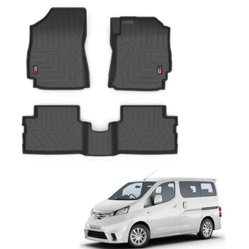 Kozdiko Thermoplastic Polyolefins 3D Life Long Car Floor Mat Set for Nissan Evalia