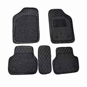 Auto Beast 5 Pcs Faux Leather Black Universal Premium 7D Luxury Non Slip Car Floor Mat Set for Honda Amaze Type 2