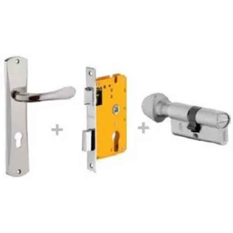 Dorset ML Series Lily 70mm Stainless Steel Patina Finish Door Handle Lock Set with Coin & Knob, ML LY (Pack of 3)