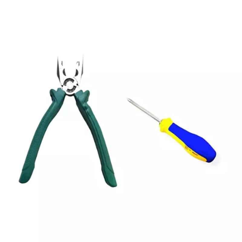 Sky Blue 2 Pcs 7.8 inch Lineman Plier Combo, SBE_PLIER_COMBO_MOD_01399