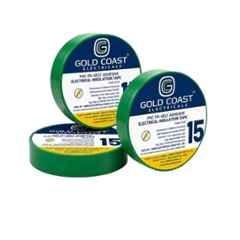 Gold Coast 15m Green PVC Electrical Tape, 2192-GR