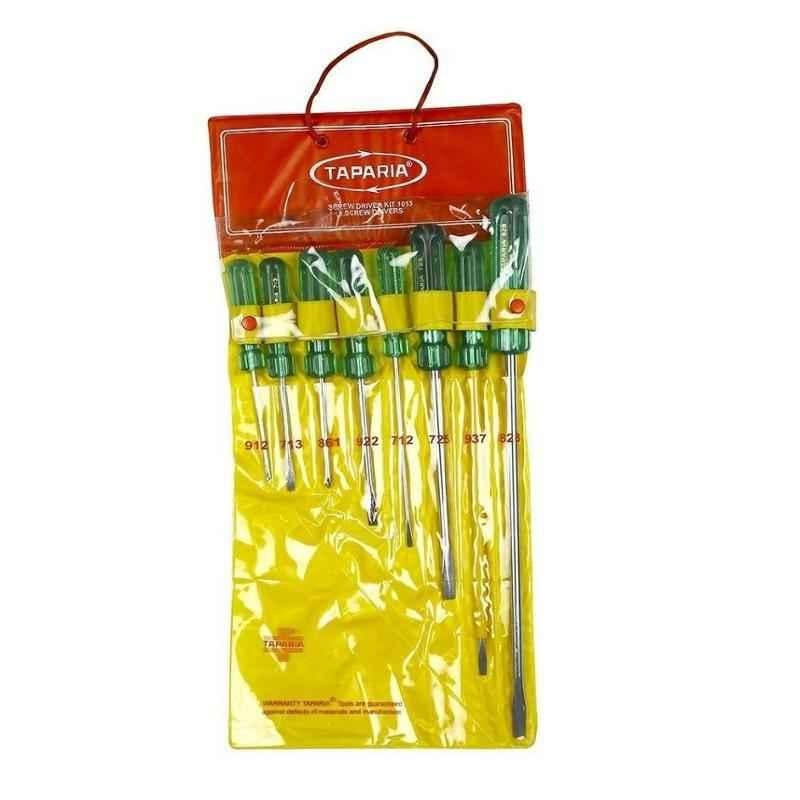 Taparia 8 Pcs Screw Driver Kit in Hanging Pouch, 1013