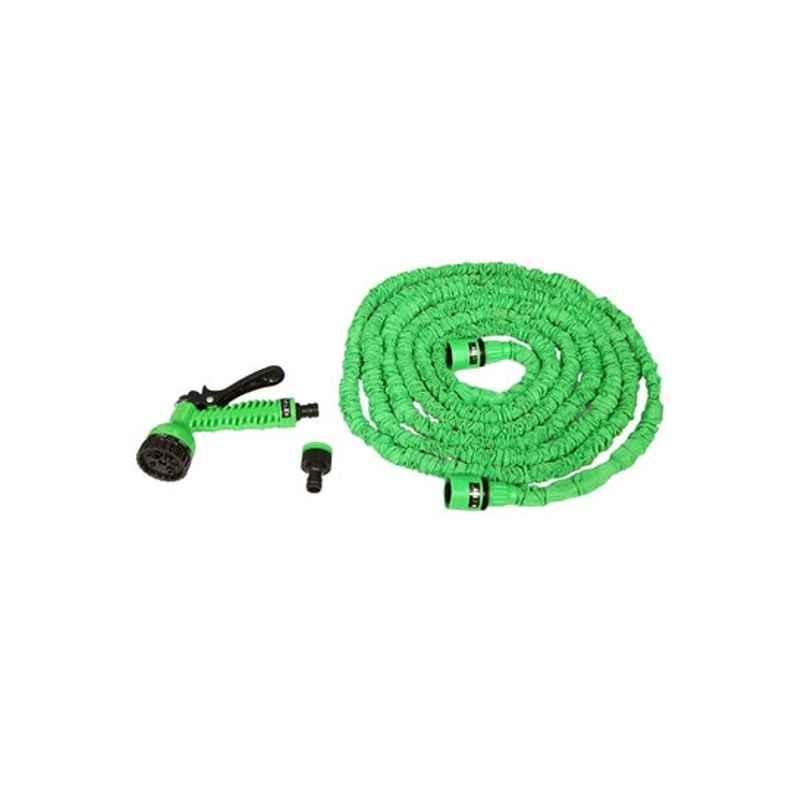 Beorol 15m Polyester Green Expandable Magic Garden Hose with Sprayer Nozzle, 2724593781273