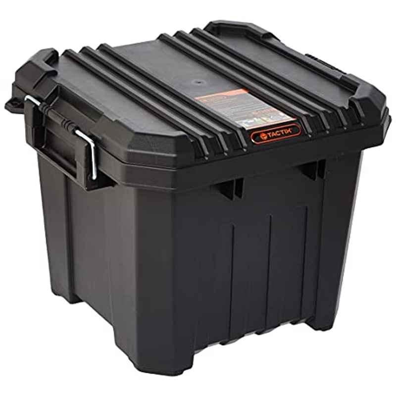 Tactix 45L Plastic Black Heavy Duty Storage Box, TTX-320502