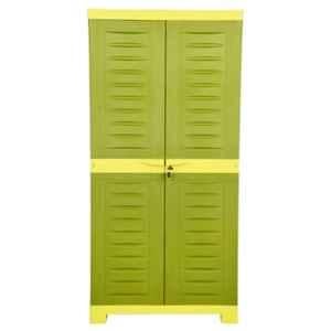 Supreme Fusion 2 Plastic Mehendi Green & Lemon Yellow Medium Size Multipurpose Cupboard, Fusion02-MG